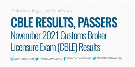 customs licensure exam|LIST OF PASSERS: November 2021 Customs Broker Board Exam, CBLE .